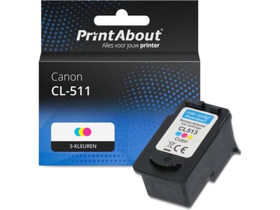 PrintAbout huismerk Inktcartridge CL-511 3-kleuren Geschikt voor Canon