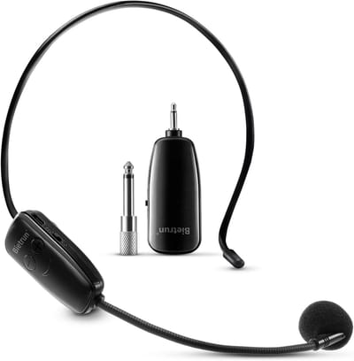 Draadloos Microfoon Headset Systeem UHF met Headset en Handmicrofoon 2-in-1