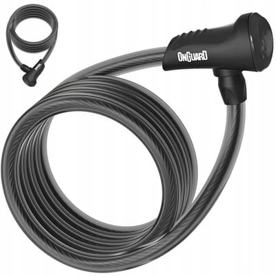 OnGuard Neon 8157BL Fiets Rits Kabel - 180cm Zwart
