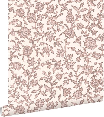 ESTAhome behang vintage bloemen paars - 50 x 900 cm - 131522