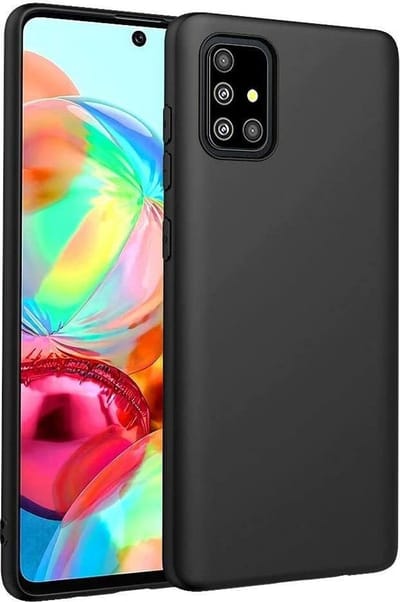 TrendyBescherming Telefoonhoesje - Back Cover - Geschikt Voor Samsung Galaxy A71 - Zwart