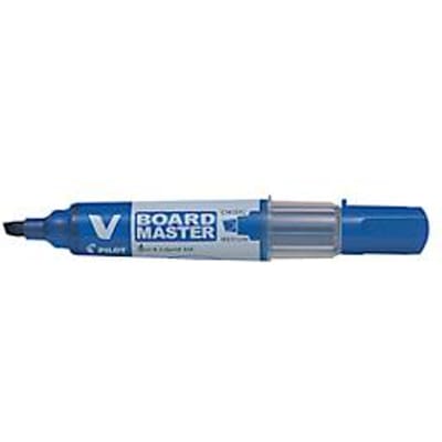 Whiteboard marker PILOT V-Board Master, navulbaar, inktniveau-indicator, wigvormige punt, blauw, 1 st.