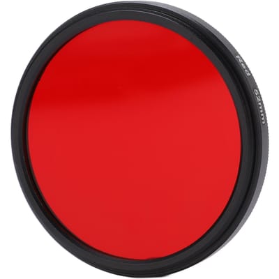 Cameralensfilter met schroefdraad Volledig rood kleurfilter Optisch glas voor Nikon-cameralens 52mm / 2.05in red