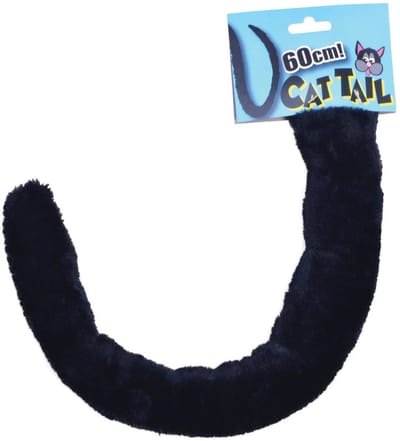 Rubies Verkleed kattenstaart kat/poes - 60 cm - zwart - verkleed accessoires