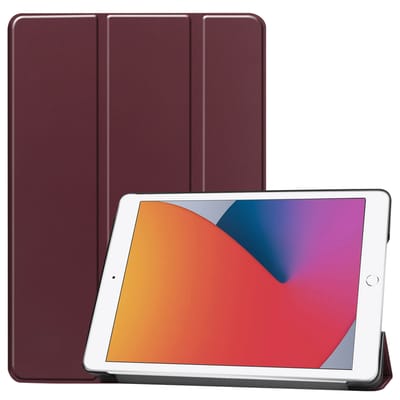 imoshion Tablet Hoes - Geschikt voor Apple iPad 9/8/7 10.2 inch (9e generatie 2021 / 8e generatie 2020 / 7e generatie 2019) - Trifold Bookcase - Donkerrood