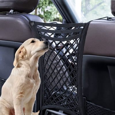 Equivera Hondenrek Auto - Hondennet Auto - Hondenrek Auto Universeel - Hondenrek Auto Kofferbak - Hondenrek Auto Achterbank - Hondennet Achterbank - Hondennet - Dierennet - Hond Veilig Onderweg!