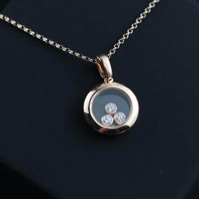 Pure 925 Sterling Zilveren Sieraden Voor Vrouwen Strand Ketting Schuifsteen Hangers Happy Move Diamant Design Luxe Merk gray