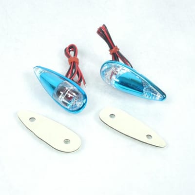 paar blauwe replay waterdruppel indicatoren voor motor scooter nieuw