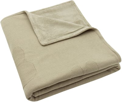 Jollein - Deken Ledikant 100x150cm - Dekentje Baby - Miffy - Olive Green/Coral Fleece