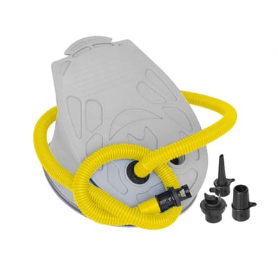 Dailygoods- Voetpomp Draagbaar - Luchtpomp Boot/Kano - Opblaasbare Luchtbedden - Slijtvast/Stevig - 3 Adapters - Lichtgewicht 9 Inch
