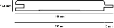 Profielplanken Sparrenhout - Gevelprofiel Hout - Buitenbekleding - Groef en Veer - 185x146mm 110cm - Natuurlijk