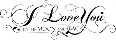 Walplus - Muursticker - I Love You Quote met Swarovski Kristallen - Zwart