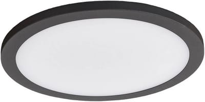 Ronde LED Plafondlamp met Bewegingssensor (Zwart/Antraciet) - Energiezuinige Buitenverlichting