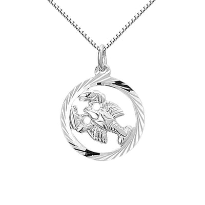 Montebello Ketting Kreeft - 925 Zilver Gerhod. - Horoscoop - Ø16mm - 45cm