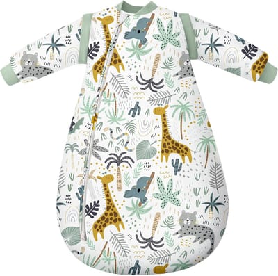 Baby Slaapzak - Baby Deken - Warm Slapen - Afneembare Mouwen - 3.0 Tog - Giraf
