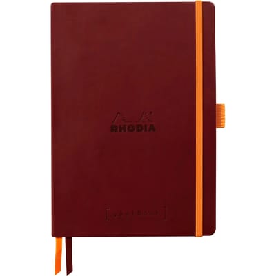 Rhodia Goalbook – A5 – 120 Bladen – Dotted – Ivoorkleurig Papier 90 g/m² – Elastieksluiting - Burgundy