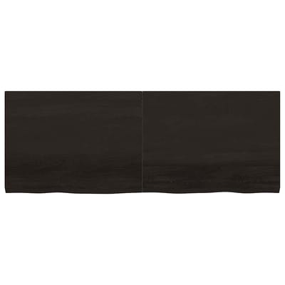vidaXL - Tafelblad - 160x60x(2-4)cm - behandeld - eikenhout - donkerbruin
