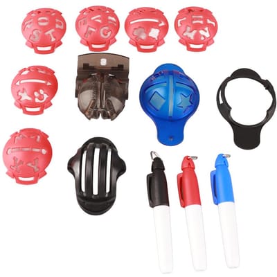 Kit d'alignement de marqueurs de balles de golf 12 pièces, gabarit de marquage pour 6 balles, marqueur de ligne pour 3 balles et stylo marqueur pour 3 balles