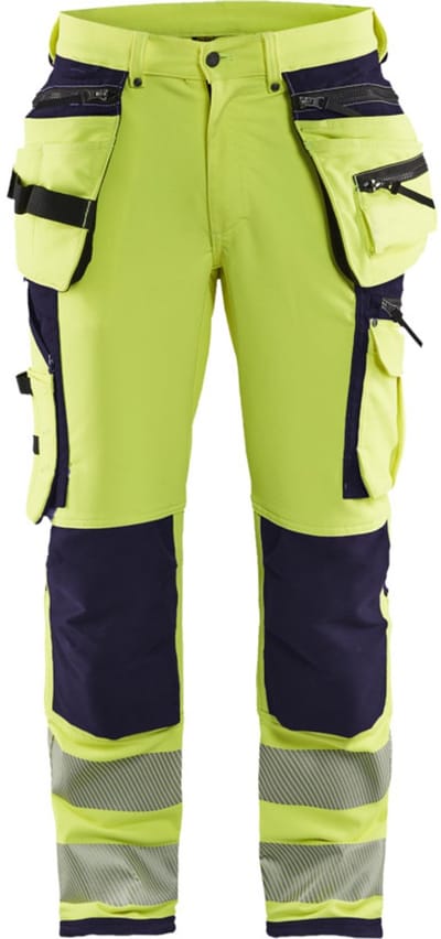 Blaklader High Vis werkbroek met 4-weg stretch 1997-1642 - High Vis Geel/Marineblauw - C146
