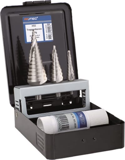 Rotec 3 dlg. Cassette Trappenboren met trap 2,0 mm stijgend