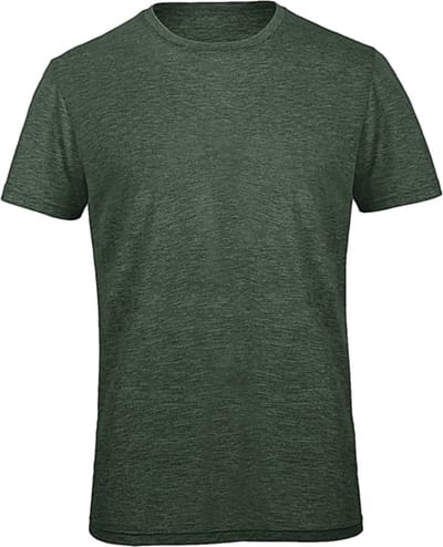 T-shirt met ronde hals 'Triblend men' B&C Collectie Heather Forest Green - S