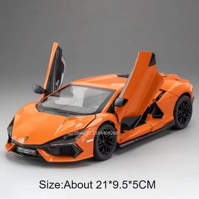 1:24 Urus Revuelto Sportwagen Speelgoedmodel Legering Diecast Superauto Deuren Open Schokabsorptie Voertuigmodellen Collectie Auto's Speelgoed