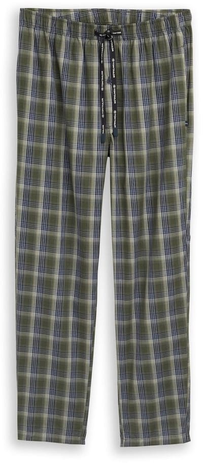 Tom Tailor - Pyjama-broek van katoen - Maat 48 - green-dark-check