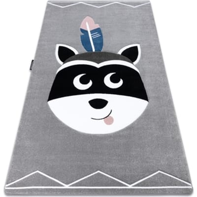 Kleden Rugsx Tapijt PETIT RACCOON MUKKI WASBEER grijskleuring 140x190 cm