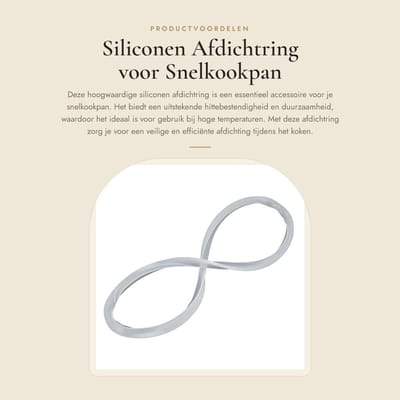 Dailygoods- Afdichtring Siliconen - Vervangend Accessoire - Geschikt voor Snelkookpan - Hittebestendig - Duurzaam - Voedingskwaliteit - Drukafdichting