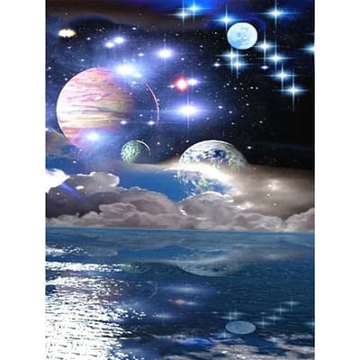 Schilderen met diamanten ster landschap Diamond schilderij 5D Kit Diamond borduurwerk foto Strass 20X30CM