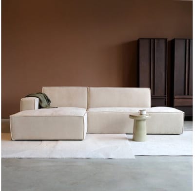 PEPP interiors Hoekbank ENZO met chaise longue links - Melody 13