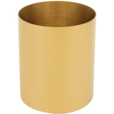 Porte-crayons en acier inoxydable, vases de table, porte-pinceaux de maquillage, organisateur de bureau brown