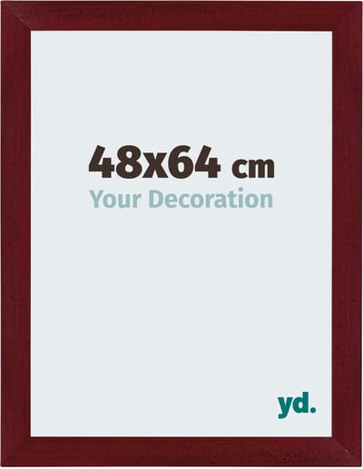 Your Decoration - Fotolijst 48x64 cm - MDF - Wijnrood Geveegd - Mura