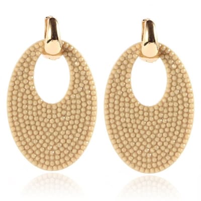 Ovale oorbellen Cilla Jewels Goud Taupe