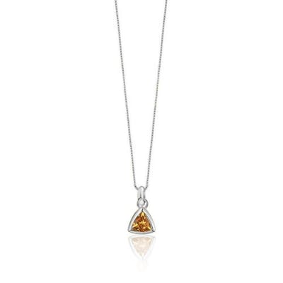 Petit Comité - Ketting Dames Geboortesteen Geel Topaas November (Zilver) - Cadeau Dames