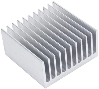 Aluminium Koellichaam - Koelvin Module - Elektronica Koeling - Goede Warmtegeleiding - 40x40x20 mm - Wit