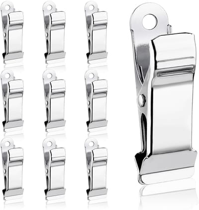 Dailygoods- Mini Klemmen 10 Stuks - Metaal - Voor Gordijnen/Schilderijen/Hobby - 4x1.2 cm - Zilver - Handig voor Klussen - Crocodile Clips