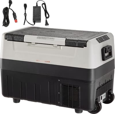 Elektrische Auto koelkast - Camping Koelbox - 45 L Dual Zone Draagbare Vriezer - 68 x 36 x 50 (l x b x h) - 12V/24V DC