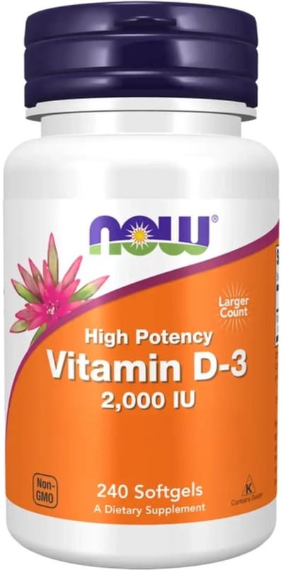 NOW Vitamine D3 2000IE 240 Softgels