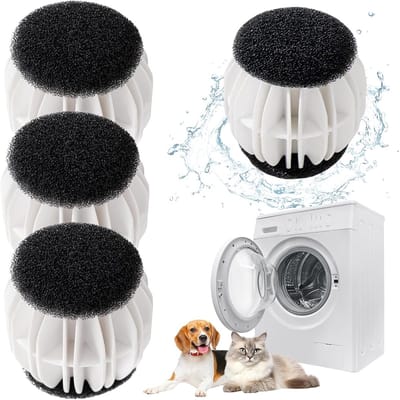 Ynkkvre -Wasballen - Wasmachine Huisdierhaarverwijderaar - 4-pack - Wasmachine pluisballen - Voorkomt dat kleding in de knoop raakt - Geschikt voor huisdierhaar zoals katten en honden - Gebruikt om huisdierhaar uit kleding te verwijderen