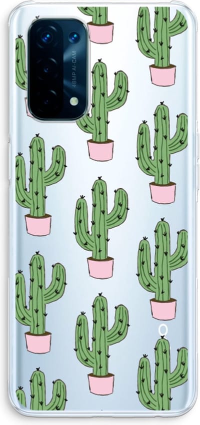 Case Company® - Hoesje geschikt voor Oppo A74 5G hoesje - Cactus Lover - Soft Cover Telefoonhoesje - Bescherming aan alle Kanten en Schermrand