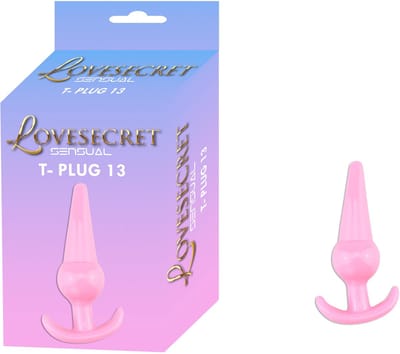 Lovesecret Sensual LS22 T-Plug 13 Roze – 12,6 cm – Zachte & Veilige TPE Anal Plug – Voor Beginners & Halfgevorderden