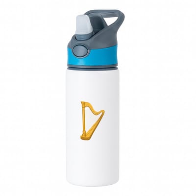 Hacebo® - Harp waterfles met rietje blauw - Muziek - Muzikanten - Instrument - snaarinstrument - muzikanten - water fles - 650ML