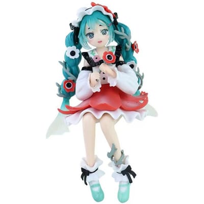 En Stock  Hatsune Miku Stopper à Nouilles Série Fée des Fleurs -Ver. Anémone- 14CM PVC Figurine d'Action Anime Modèle Collection Jouet white