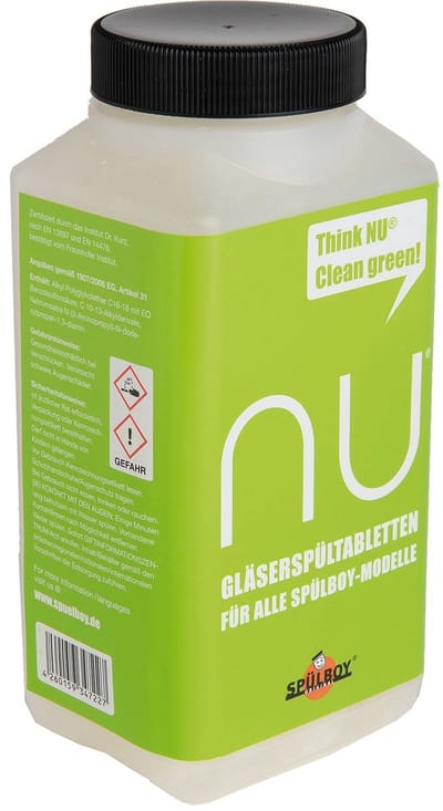 Vaatwastabletten, Glazen spoeltabletten voor SPÜLBOY NU - 100 tabletten