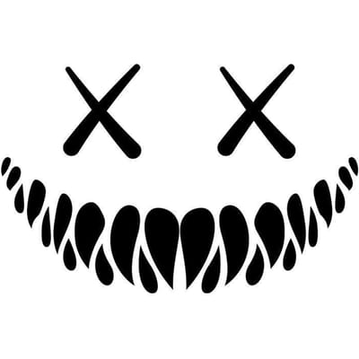 Demon Lachend Gezicht Autostickers Achterruit Autosticker Auto Styling Decoratie Raamsticker zwart