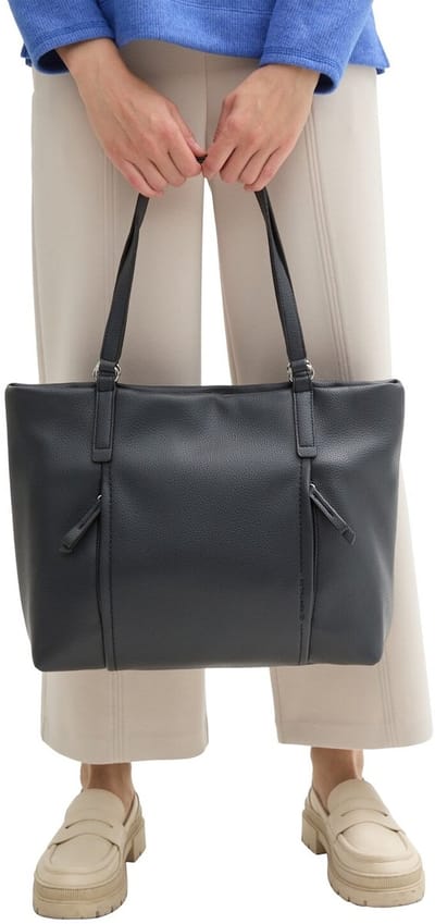 Tom Tailor - TTBECA L Shopper met ritsdetails - Maat ONESIZE - dark blue