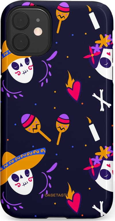 Casetastic Hoesje Geschikt voor Apple iPhone 11 - Stijlvolle Beschermende Duo-layer Case - Muertos fiësta