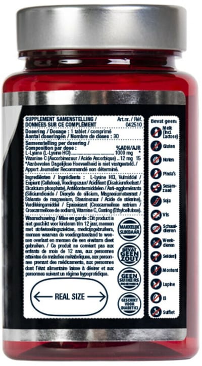 Lucovitaal L-Lysine 1000 mg One a Day - 4 x 30 tabletten - Voordeelverpakking