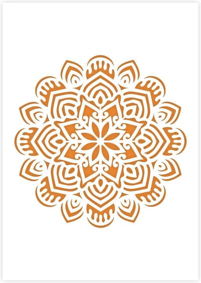 Mandala sjabloon - Kunststof A5 stencil - Kindvriendelijk sjabloon geschikt voor graffiti, airbrush, schilderen, muren, meubilair, taarten en andere doeleinden